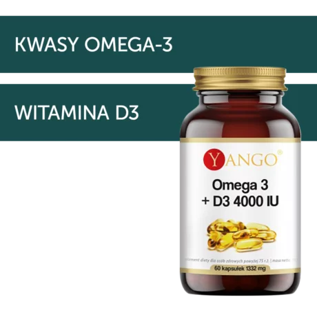 Yango Omega 3 + D3 4000IU 60szt