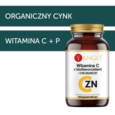 Yango Witamina C z bioflawonoidami + cynk 90szt