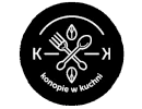 Marka produktów konopnych do jedzenia spożywczych konopie w kuchni logo